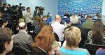 Пресс-конференция вызвала большой интерес у местной прессы
